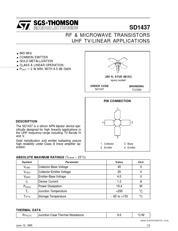 SD1437 STMicroelectronics