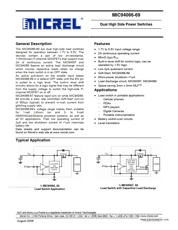 MIC94069 Micrel Semiconductor