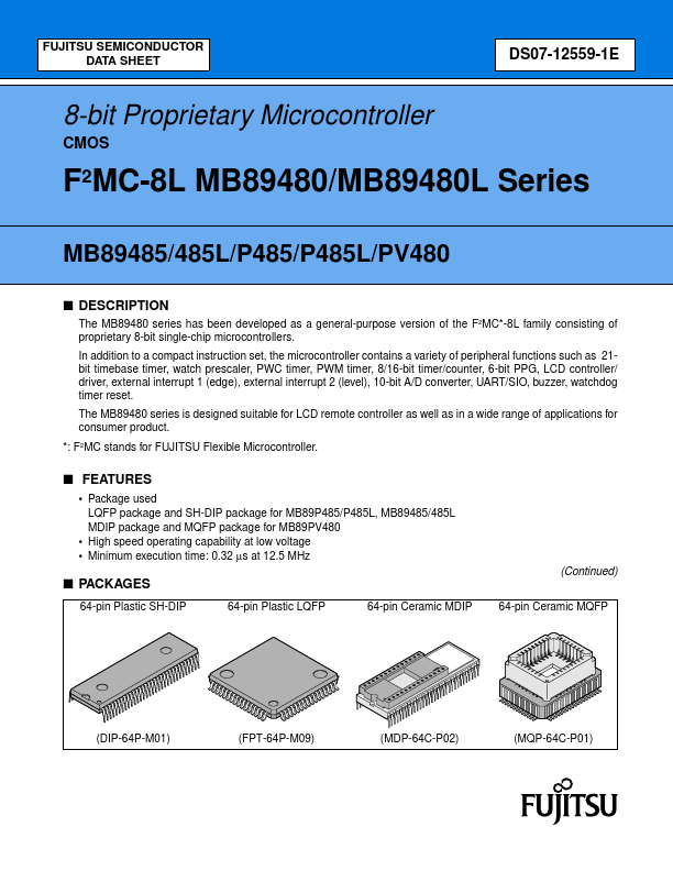 MB89P485 Fujitsu Media Devices