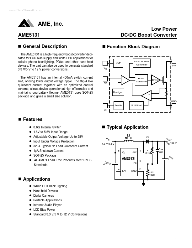 AME5131 Analog Microelectronics