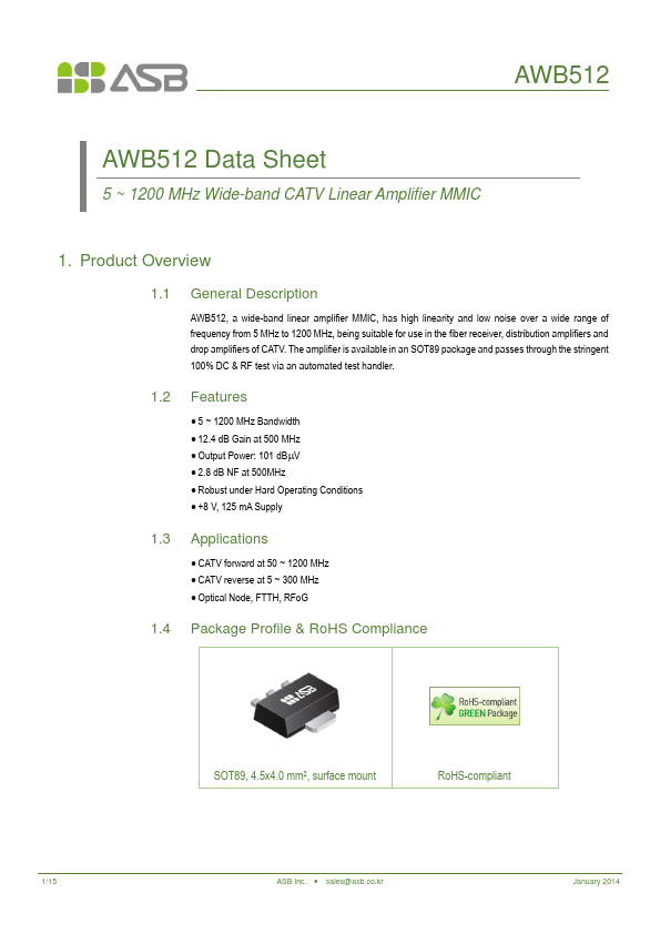 <?=AWB512?> डेटा पत्रक पीडीएफ