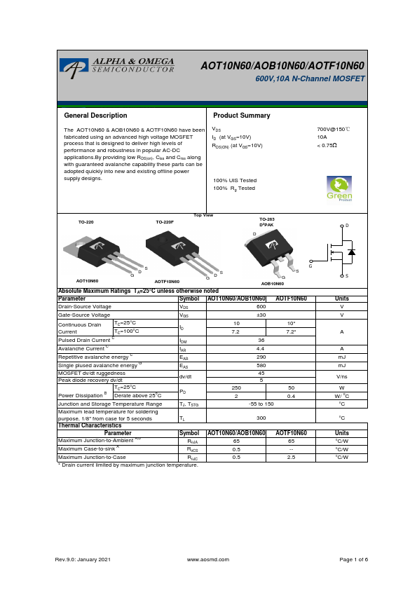 AOTF10N60