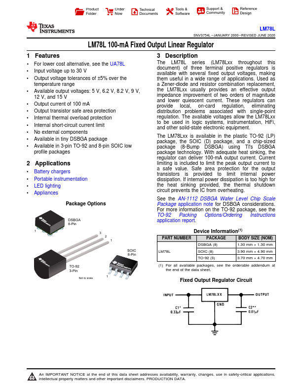 LM78L12ACZ Texas Instruments