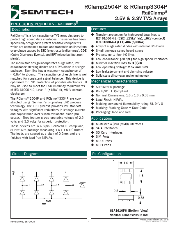 <?=RCLAMP3304P?> डेटा पत्रक पीडीएफ