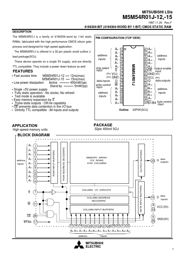 M5M54R01J-12 Mitsubishi