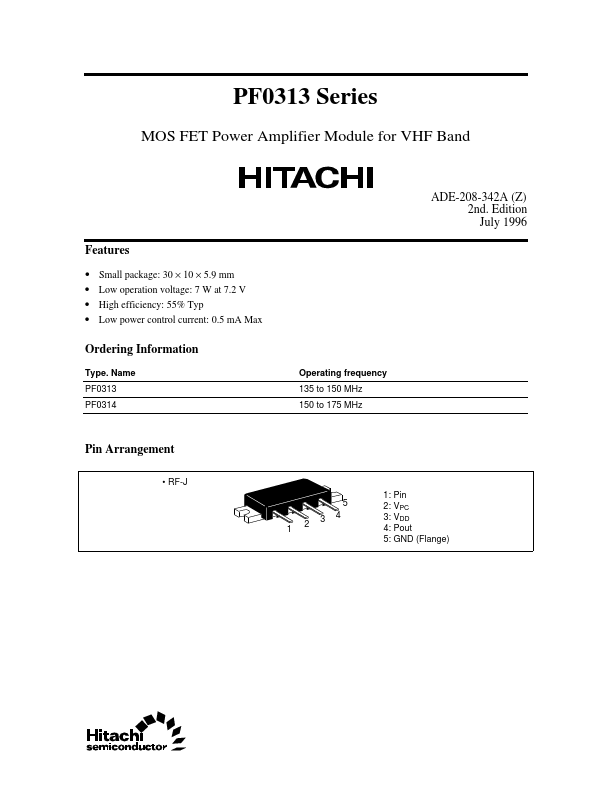 PF0313 Hitachi Semiconductor