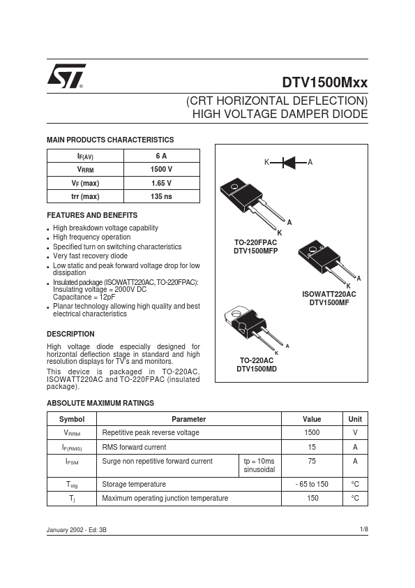 DTV1500M STMicroelectronics