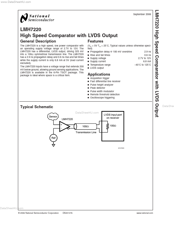 <?=LMH7220?> डेटा पत्रक पीडीएफ