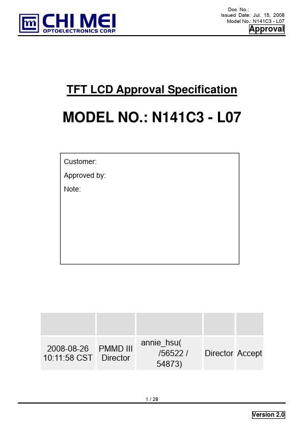 N141C3-L07 CMI MEI