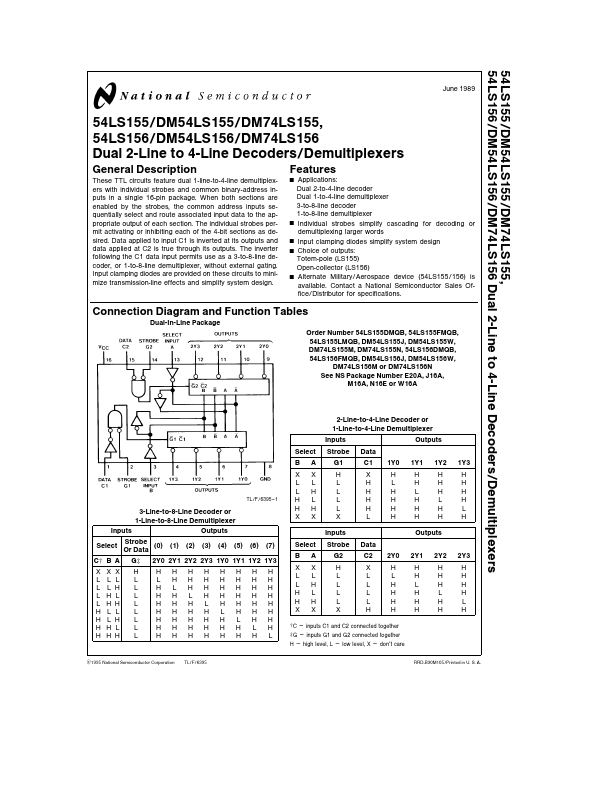 74LS155 National Semiconductor