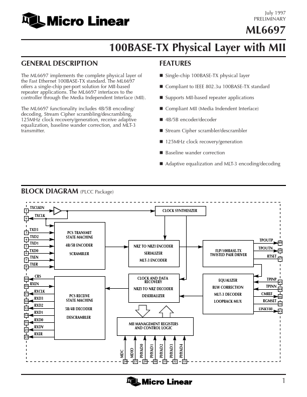 ML6697 Micro Linear