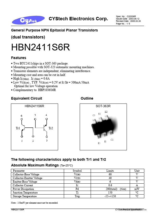 <?=HBN2411S6R?> डेटा पत्रक पीडीएफ