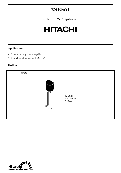 2SB561 Hitachi Semiconductor