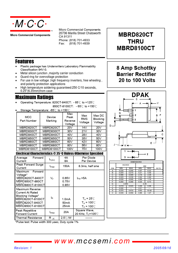 <?=MBRD860CT?> डेटा पत्रक पीडीएफ