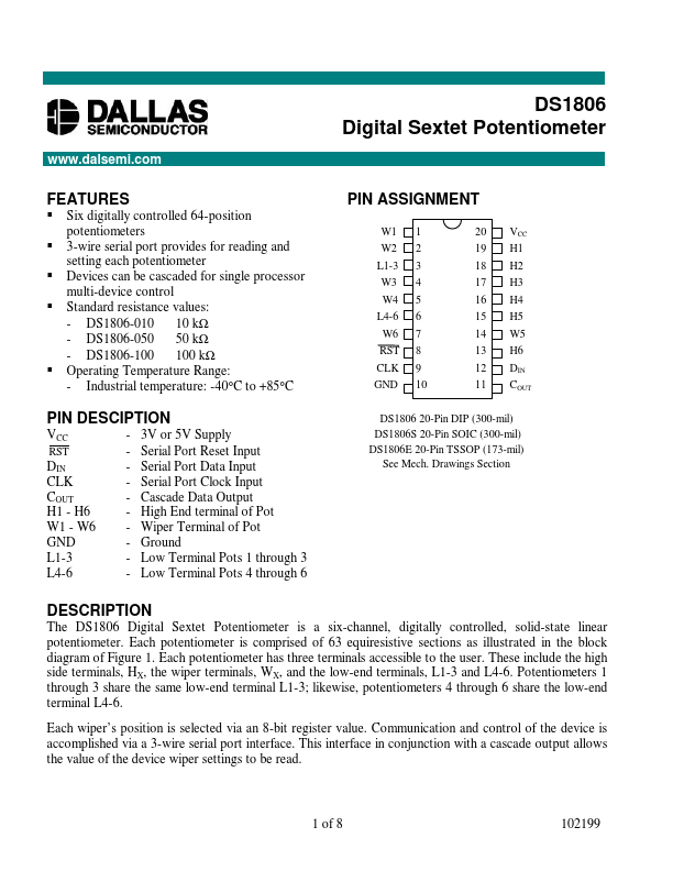 DS1806 Dallas Semiconducotr