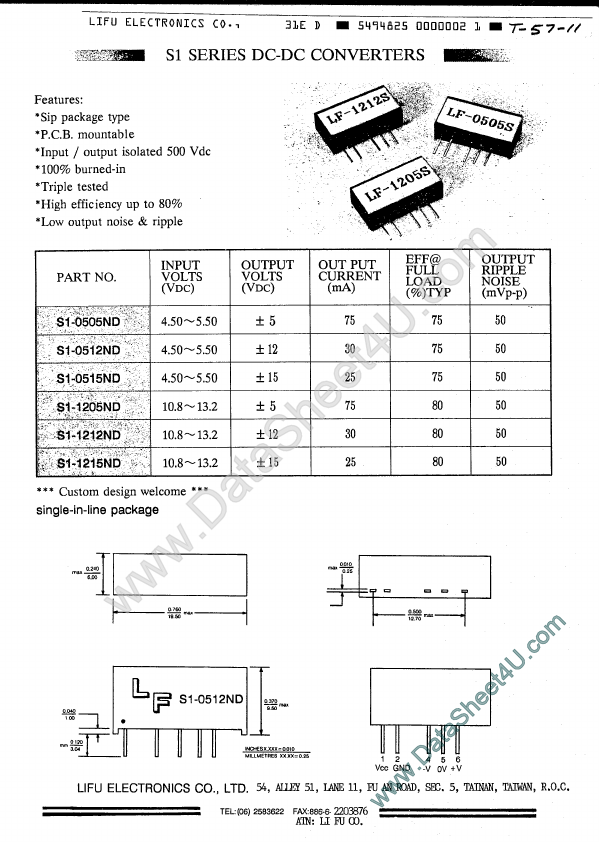 S1-1215ND Lifu Electronics