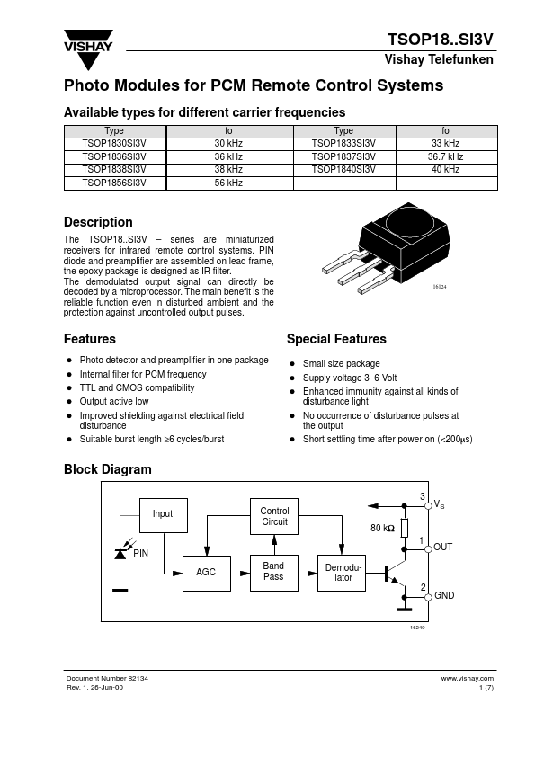 TSOP1830SI3V