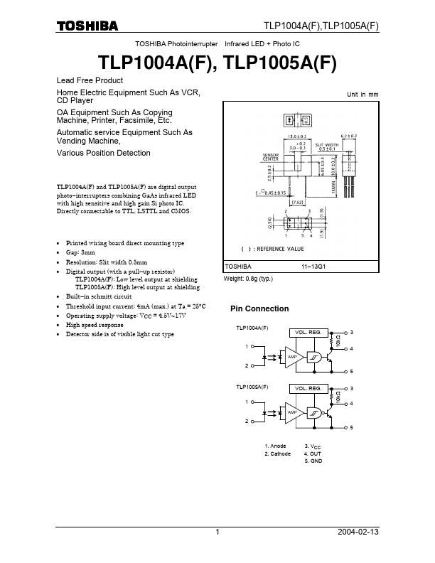 TLP1005A Toshiba Semiconductor