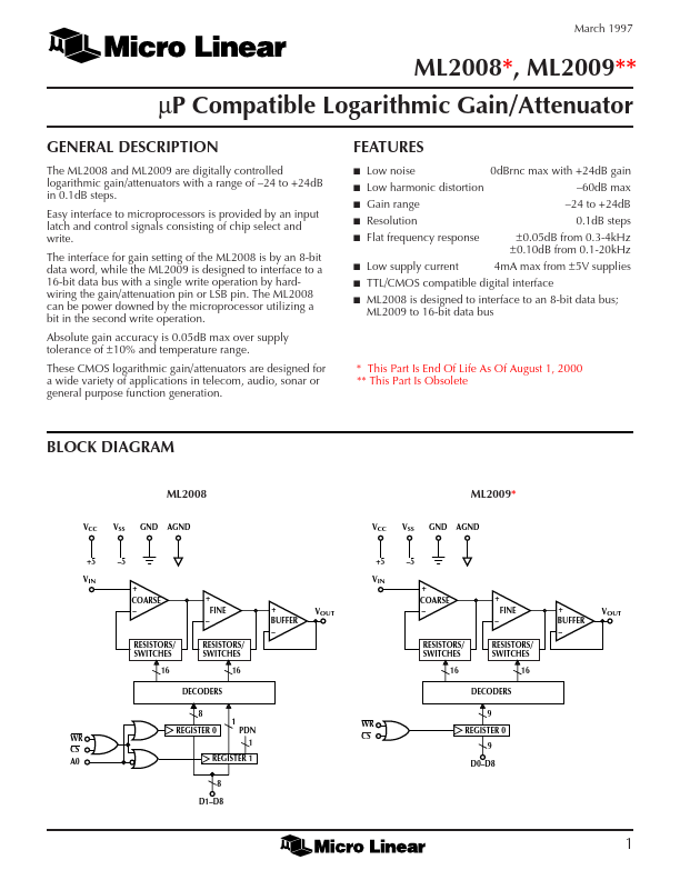 ML2009 Micro Linear