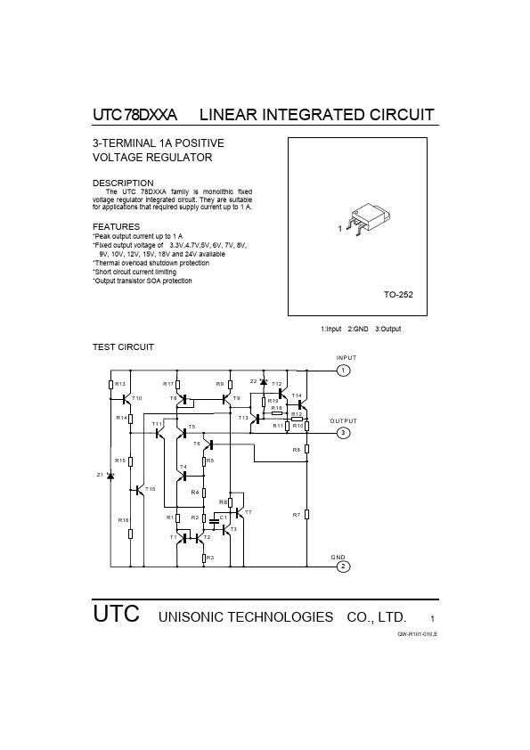 UTC78D08A Unisonic