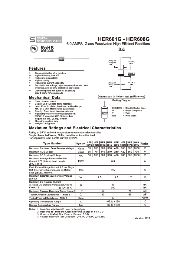 HER607G Taiwan Semiconductor