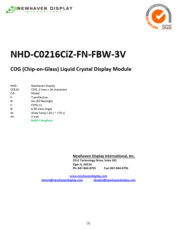NHD-C0216CiZ-FN-FBW-3V
