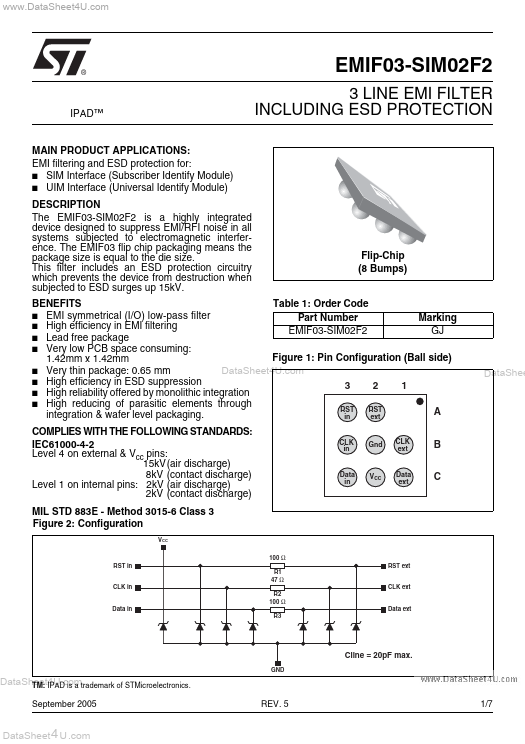 EMIF03-SIM02F2 ST Microelectronics