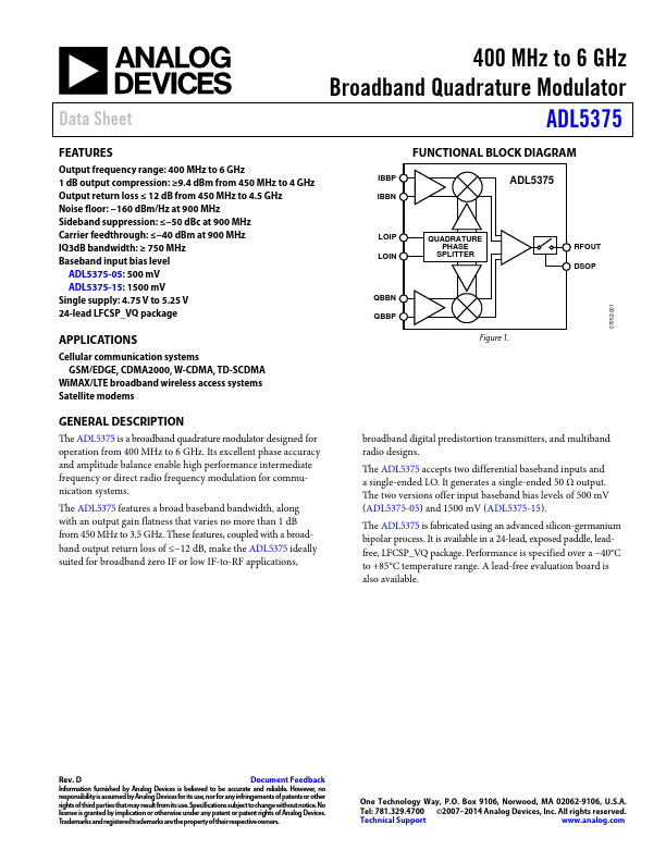 ADL5375 Analog Devices