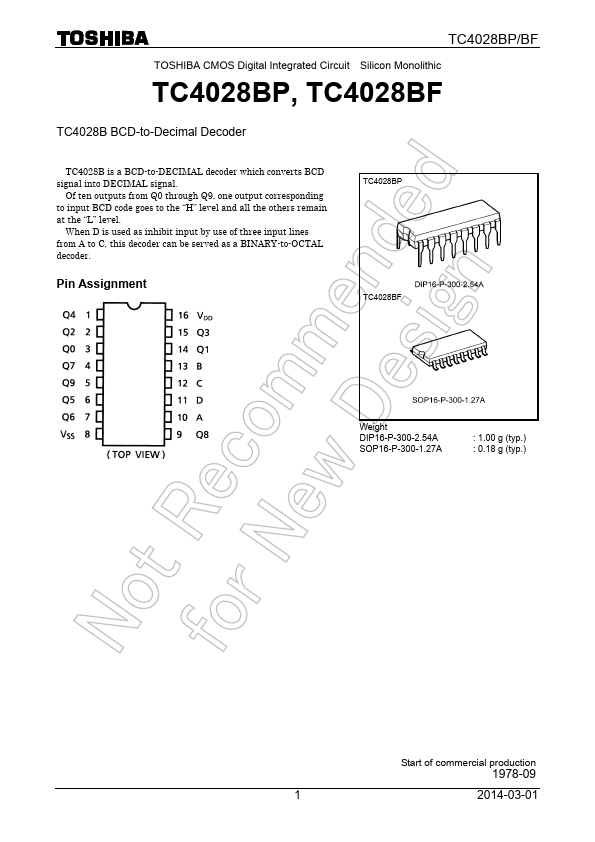 TC4028BFN Toshiba