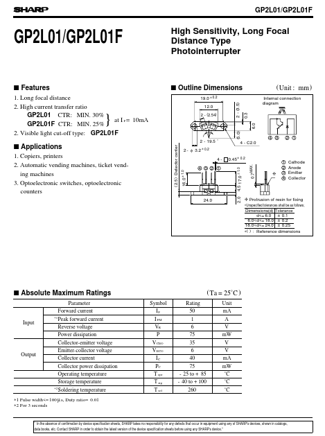 GP2L01F Sharp Electrionic Components
