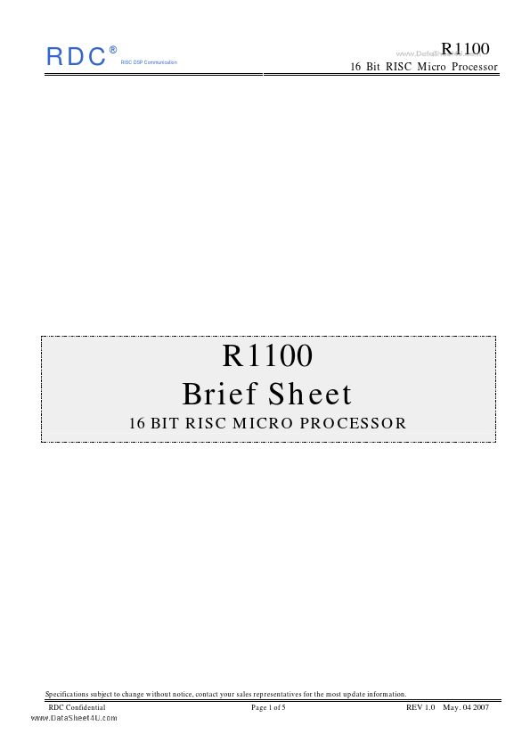 R1100 RDC Semiconductor