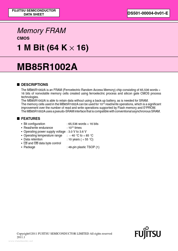 MB85R1002A Fujitsu
