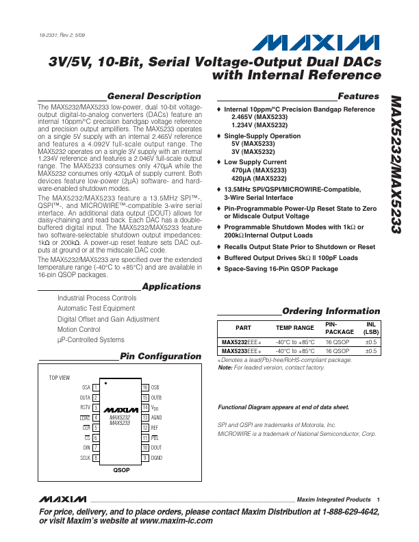 MAX5233 Maxim Integrated