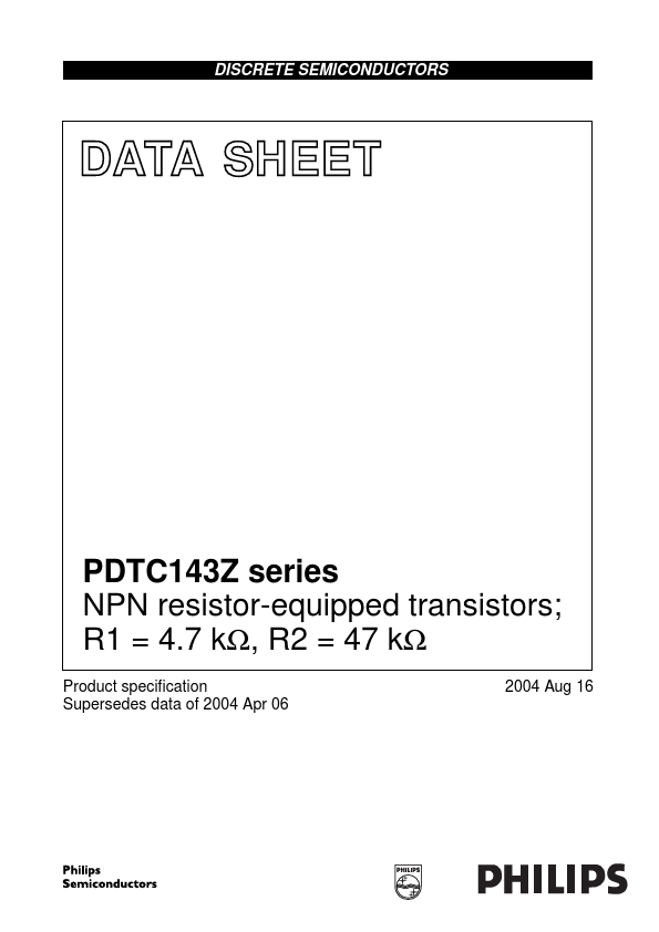 PDTC143ZS NXP