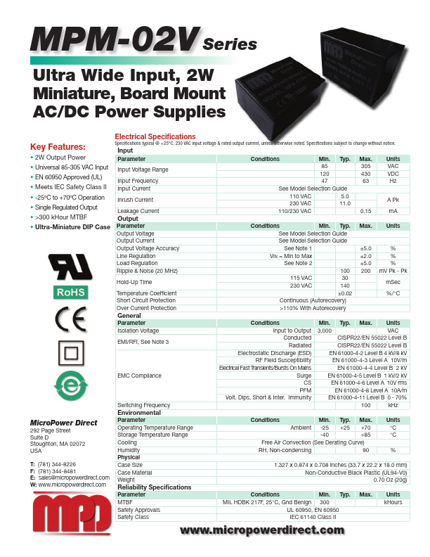 MPM-02V MicroPower Direct