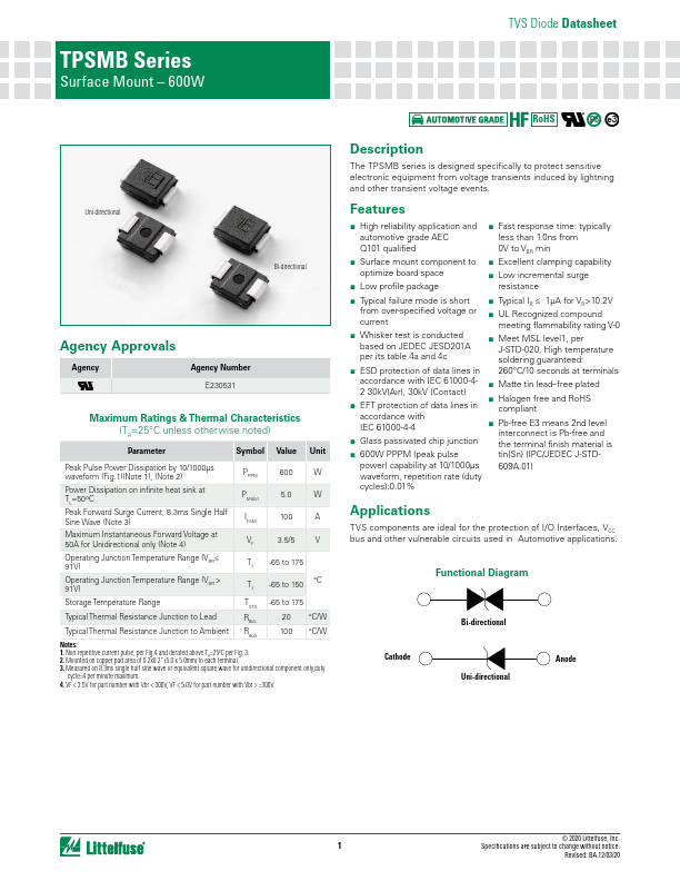 TPSMB18A Littelfuse