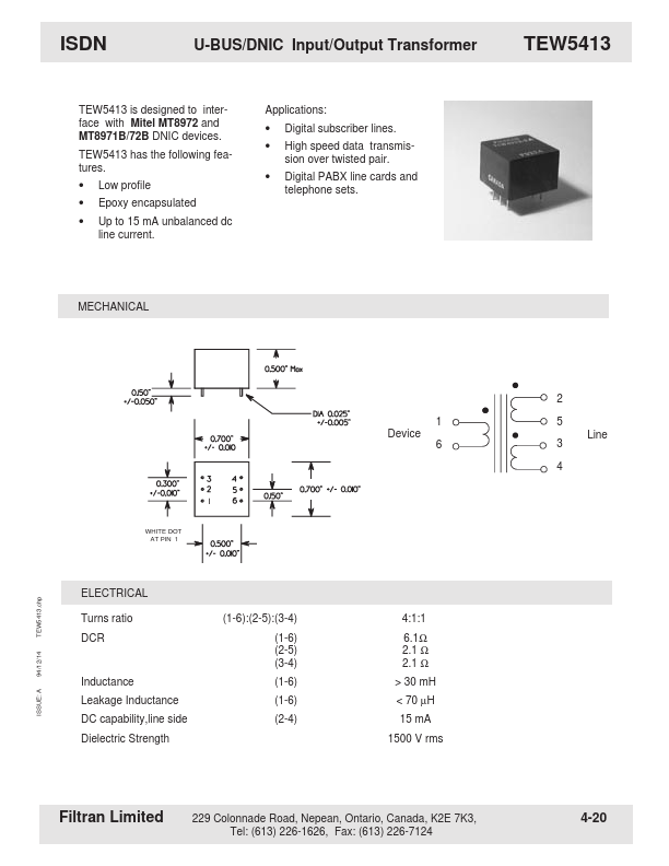 TEW5413 Filtran