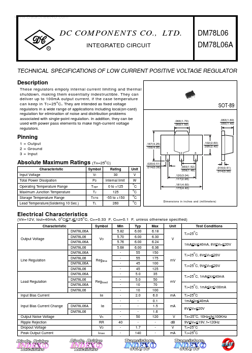 DM78L06A Dc Components