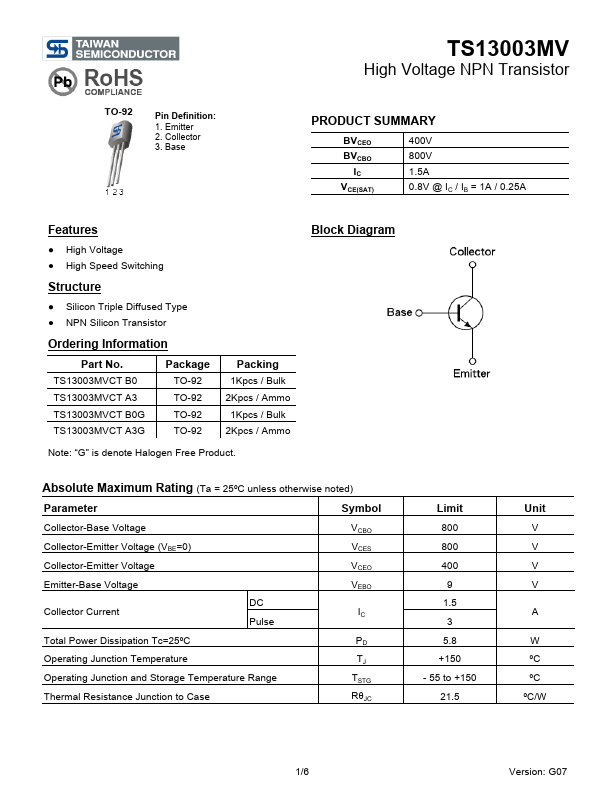 TS13003MV