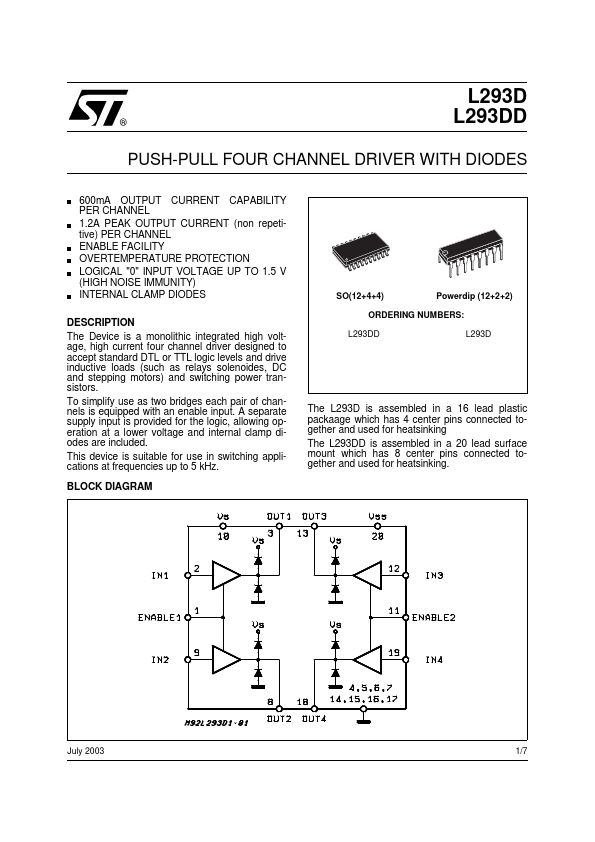 L293D STMicroelectronics